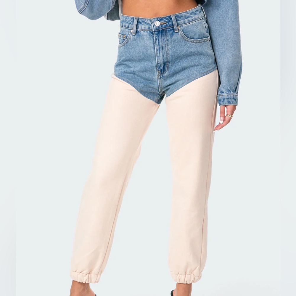 NWTS Edkited Chappy Jean Joggers Size XS